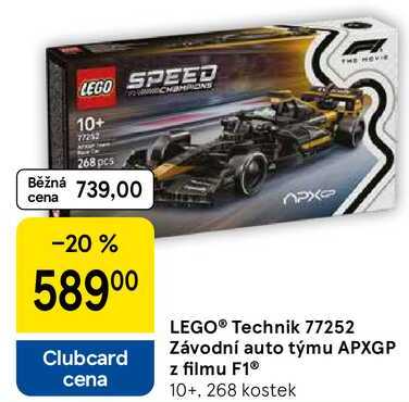 LEGO® Technik 77252 Závodní auto týmu APXGP z filmu F1® 10+, 268 kostek