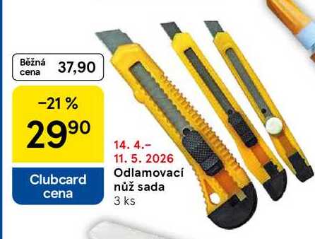 Odlamovací nůž sada, 3 ks 