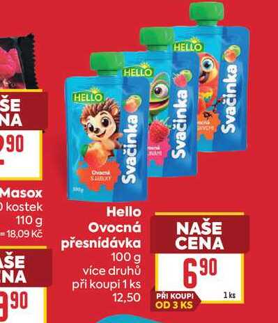 Hello Ovocná přesnídávka 100 g 