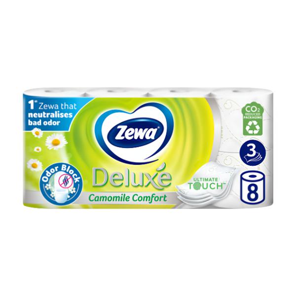 Zewa Deluxe Camomile Comfort toaletní papír 3vrstvý, 8 rolí