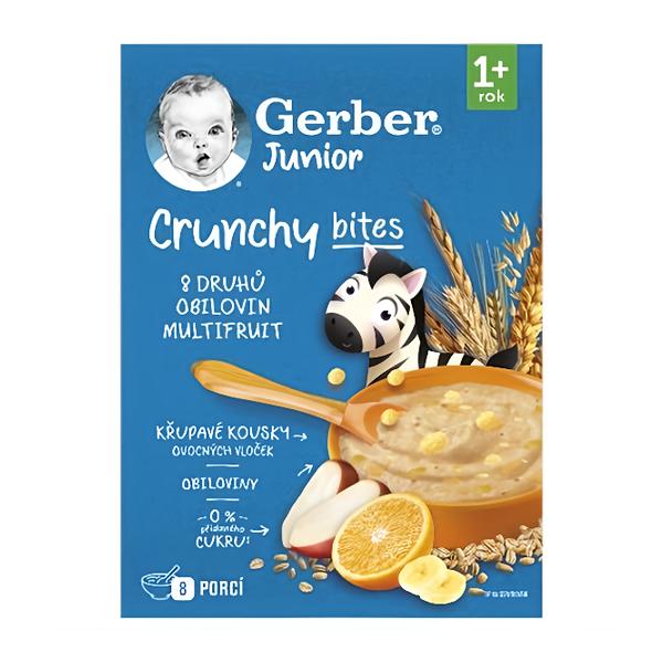 Gerber Junior nemléčná kaše ovocná s křupavými kousky