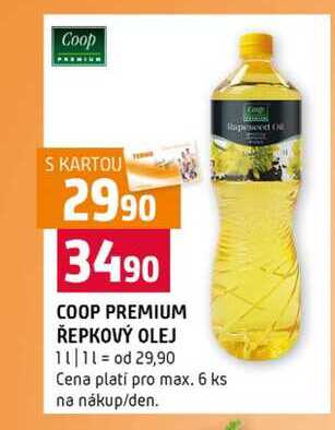 COOP PREMIUM ŘEPKOVÝ OLEJ 1l