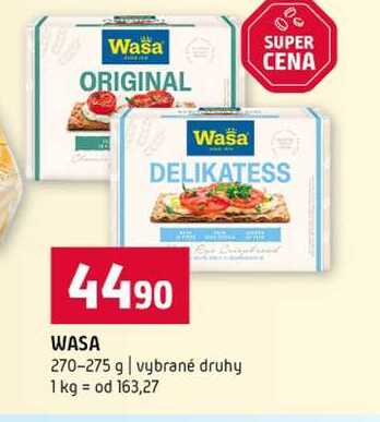WASA 270-275 g vybrané druhy 