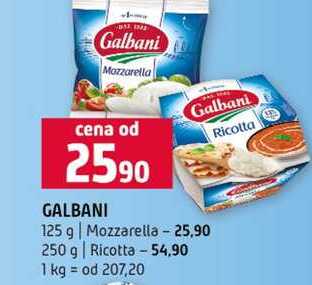 GALBANI 125 g Mozzarella 250 g Ricotta 