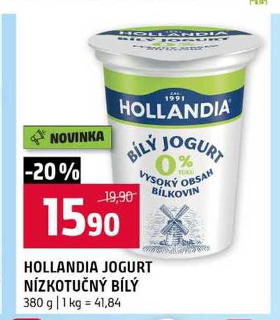 HOLLANDIA JOGURT NÍZKOTUČNÝ BÍLÝ 380 g