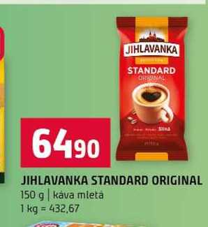 JIHLAVANKA STANDARD ORIGINAL 150 g káva mletá 