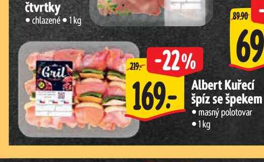   Albert Kuřecí  špíz se špekem 1 kg