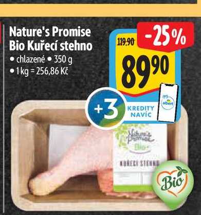 Nature's Promise Bio Kuřecí stehno 350 g