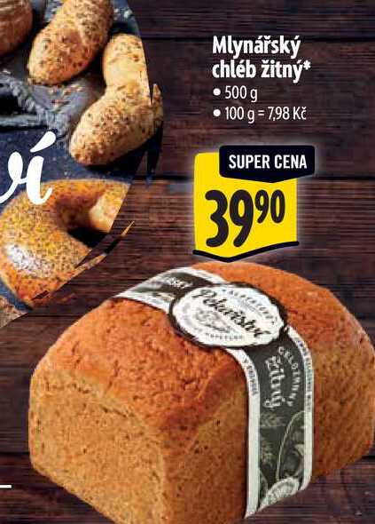  Mlynářský chléb žitný 500 g 