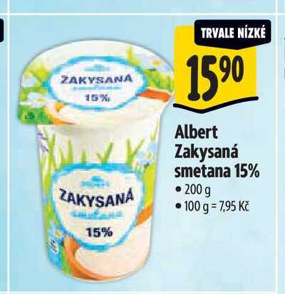   Albert Zakysaná smetana 15%  200 g 