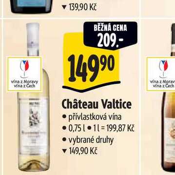   Château Valtice  přívlastková vína 0,75 l