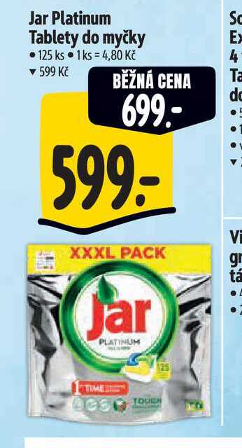 Jar Platinum Tablety do myčky 125 ks  
