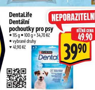 DentaLife Dentální pochoutky pro psy 115 g  
