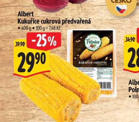 Albert Kukuřice cukrová předvařená 400 g  