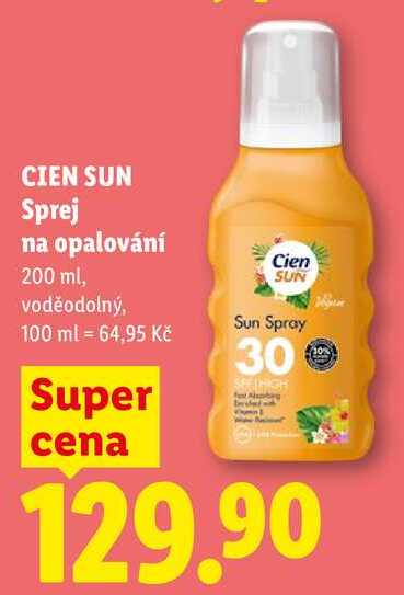 CIEN SUN Sprej na opalování, 200 ml