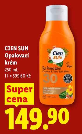 CIEN SUN Opalovací krém, 250 ml