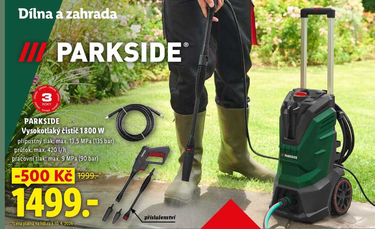 PARKSIDE Vysokotlaký čistič 1800 W 