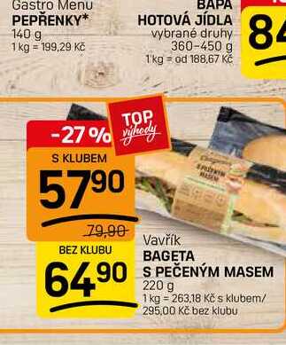 BAGETA S PEČENÝM MASEM 1 kg 