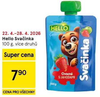 Hello Svačinka, 100 g, více druhů  