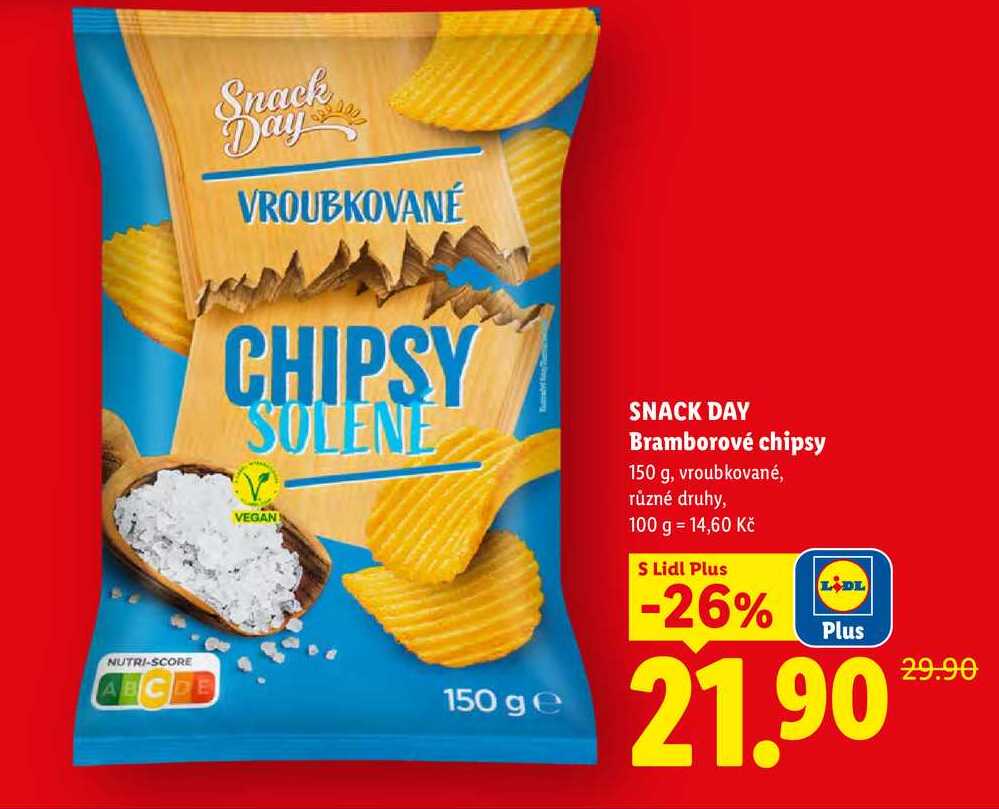 Snack Day VROUBKOVANÉ CHIPSY 150 g