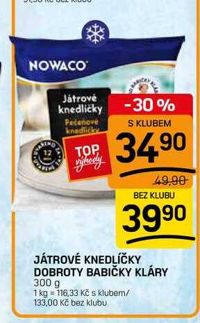 JÁTROVÉ KNEDLÍČKY DOBROTY BABIČKY KLÁRY 300 g