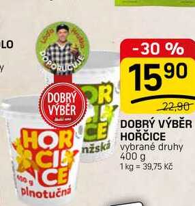 DOBRÝ VÝBĚR HOŘČICE vybrané druhy 400 g