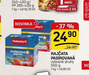 RAJČATA PASÍROVANÁ vybrané druhy 500 g 