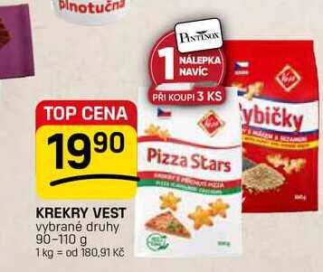 KREKRY VEST vybrané druhy 90-110 g