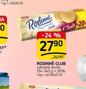 RODINNÉ CLUB vybrané druhy 134-140 g