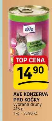 KONZERVA PRO KOČKY vybrané druhy 415 g 