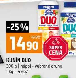KUNÍN DUO PROTREPA DUO 300 g nápoj vybrané druhy 