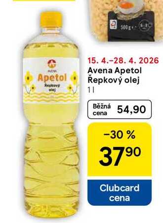 Avena Apetol Řepkový olej, 1 l 