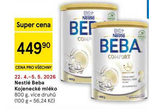 Nestlé Beba Kojenecké mléko, 800 g, více druhů 