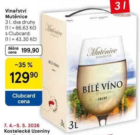 Vinařství Mutěnice, 3 l 
