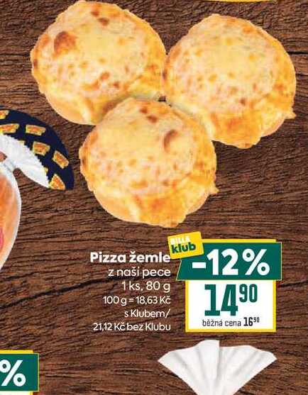 Pizza žemle z naší pece 1 ks, 80 g