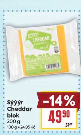 Sýýýr Cheddar blok 200 g