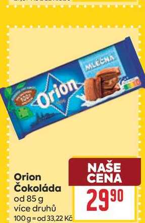 Orion Čokoláda od 85 g