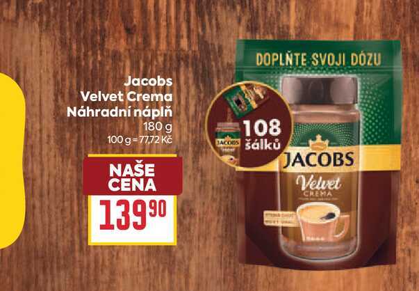 Jacobs Velvet Crema Náhradní náplň 180 g