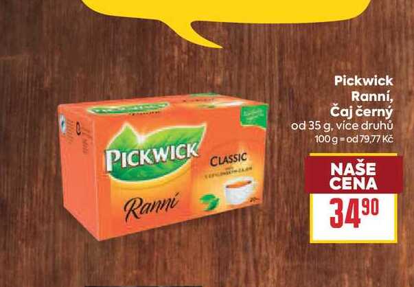 Pickwick Ranní, Čaj černý od 35 g