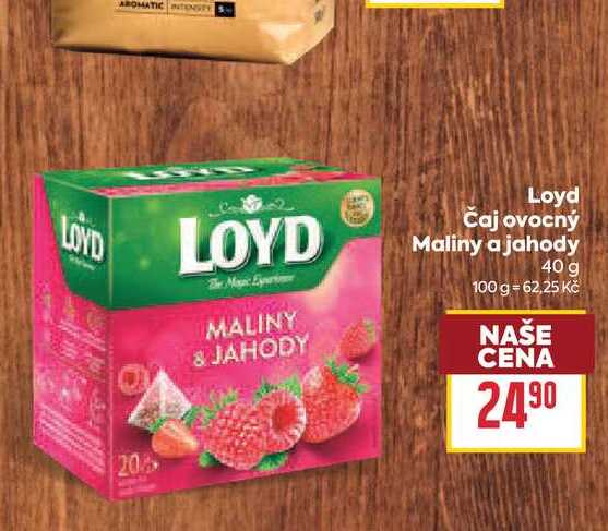 Loyd Čaj ovocný Maliny a jahody 40 g