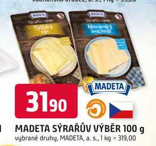 MADETA SÝRAŘŮV VÝBĚR 100 g  