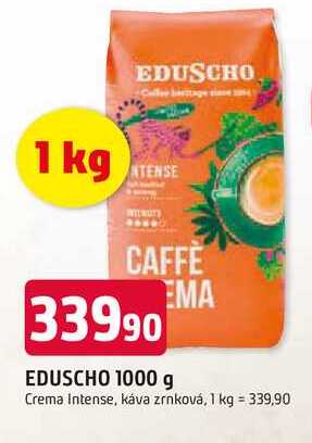 EDUSCHO 1000 g Crema Intense, káva zrnková