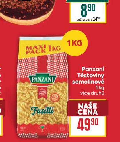 Panzani Těstoviny semolinové 1 kg