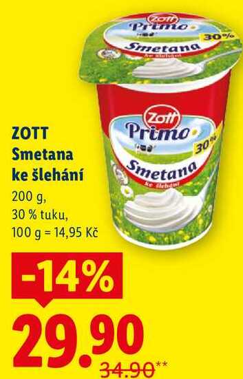 ZOTT Smetana ke šlehání, 200 g