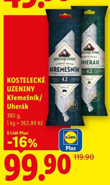 KOSTELECKÉ UZENINY Křemešník/ Uherák 380 g 
