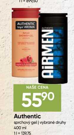 Authentic sprchový gel vybrané druhy 400 ml 