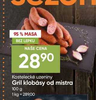 Kostelecké uzeniny Gril klobásy od mistra 100 g 