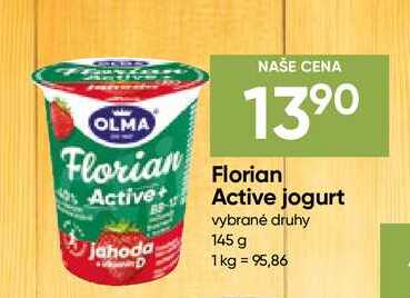 Florian Active jogurt vybrané druhy 145 g