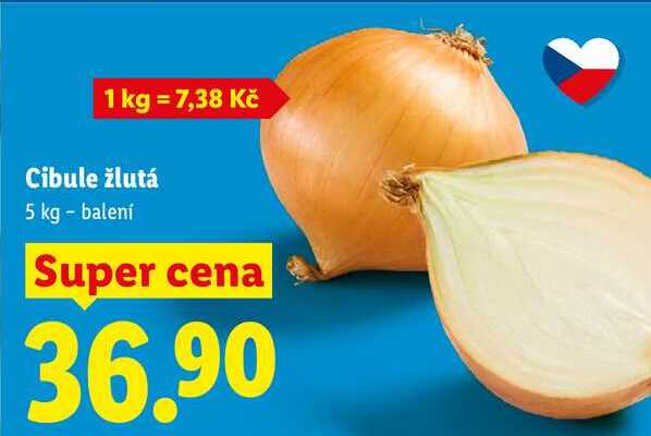 Cibule žlutá, 5 kg