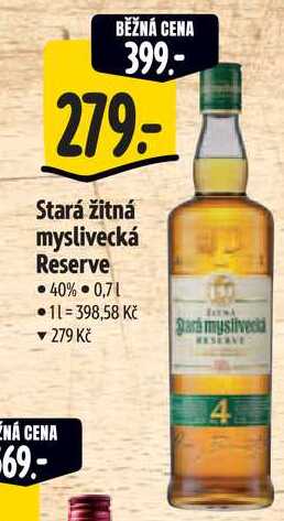 Stará žitná myslivecká Reserve, 0,7 l